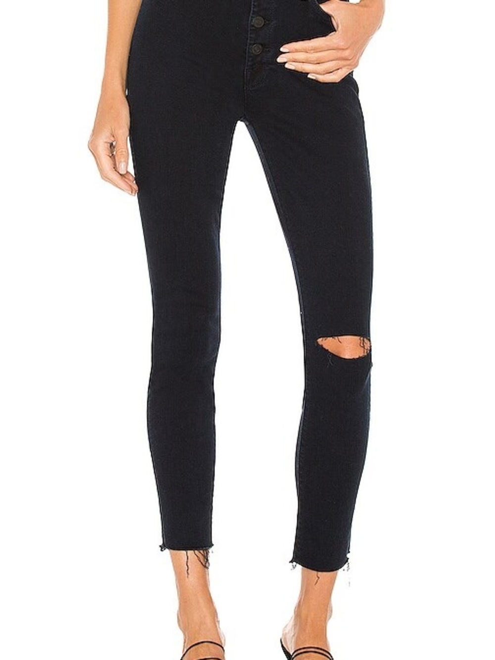 Mother Denim The Pixie Ankle Fray Jean in Holding Hands Tightly